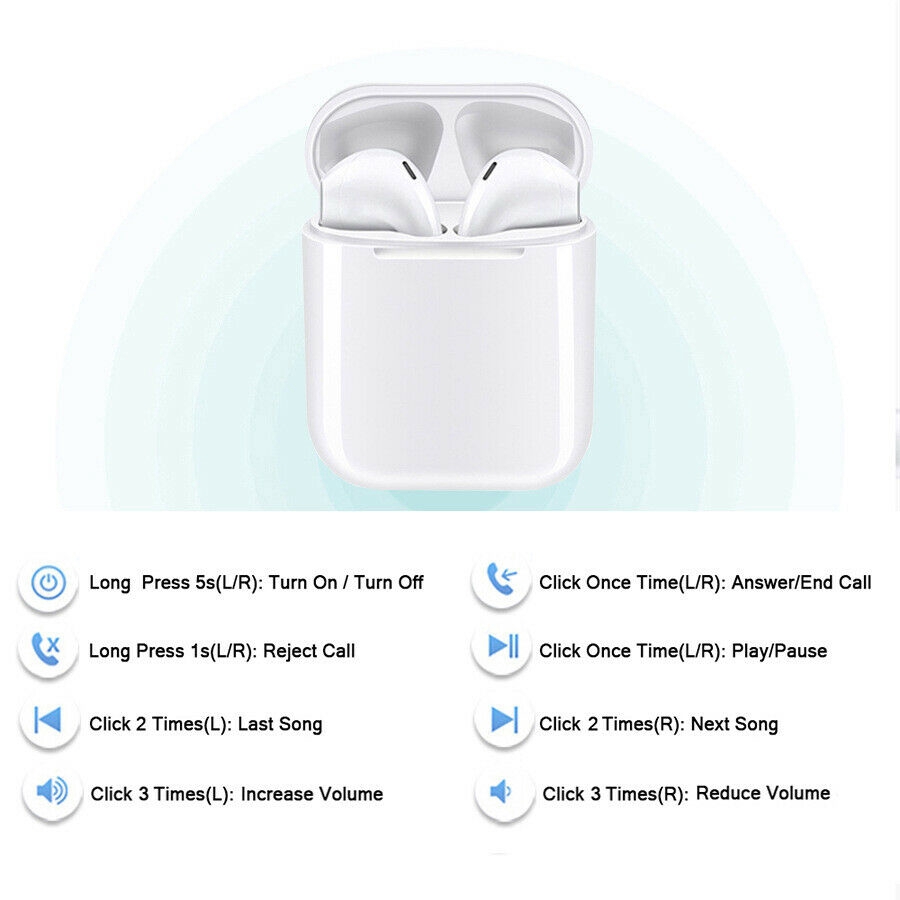 Tai nghe bluetooth airpods 5.0 i12 TWS độc đáo tiện dụng