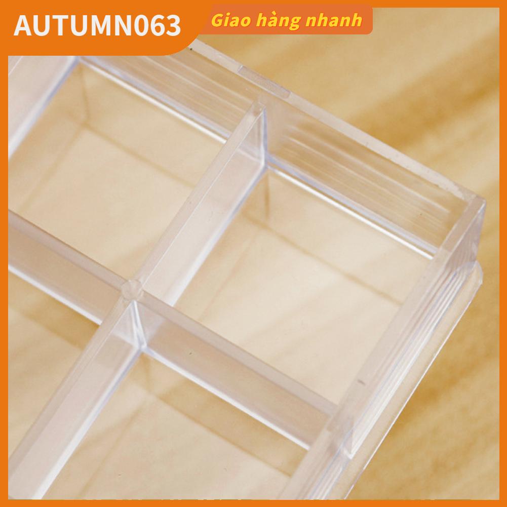 Hộp đựng đồ trang sức trong suốt 72 lưới trưng bày bông tai chống bụi cho phụ nữ Autumn063