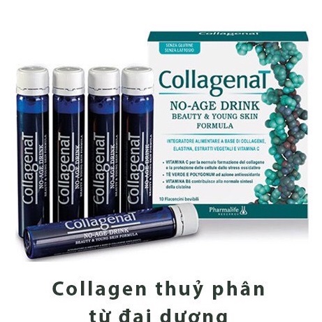 [QUÀ TẶNG] Collagenal No-age Drink hộp 10 lọ bổ sung Collagen làm đẹp da hiệu quả của Ý