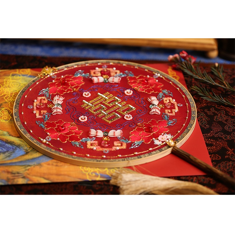 Diy tập thêu quạt vải lụa thân tre PHONG CÁCH cổ trang, quà tặng HANDMADE quạt múa sự kiện, CHỤP HÌNH - NANA SHOP