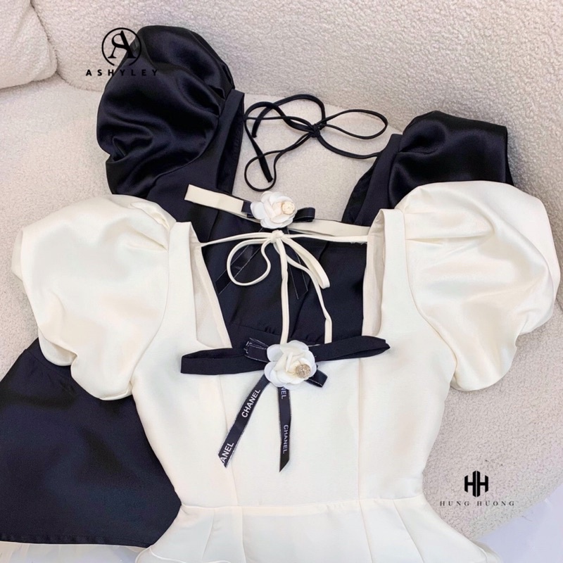 VÁY TAFTA PHA LƯỚI