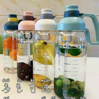 BÌNH ĐỰNG NƯỚC 1600ML KÈM ỐNG HÚT