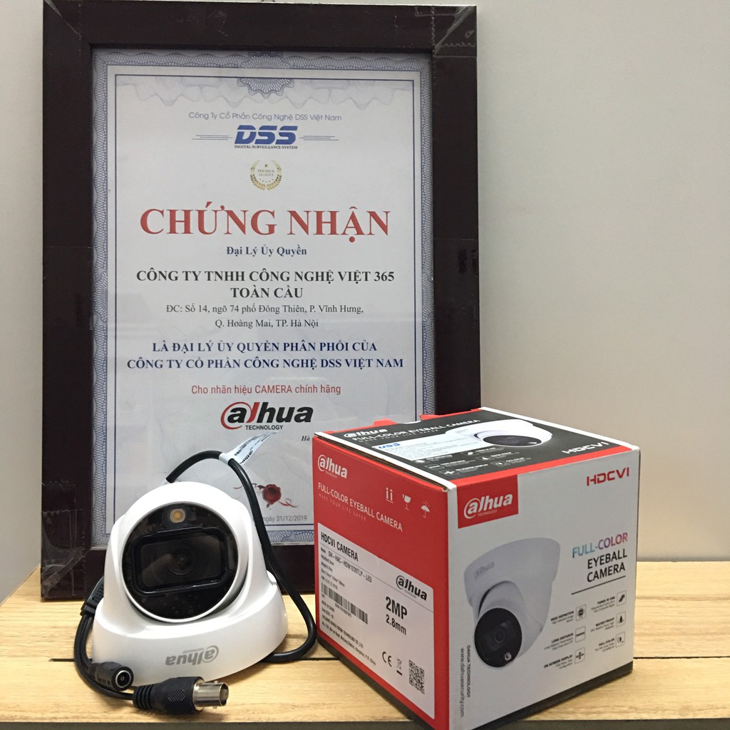 [CHÍNH HÃNG] Camera 2MP Full Color DAHUA HAC-HDW1239TLP-LED Tem DSS