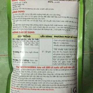 Phân Bón Trung Vi Lượng TRICHODERMA chứa 8 Tỷ bào khuẩn