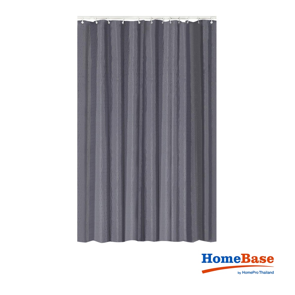 HomeBase MOYA Rèm tắm bằng Polyester S01Glitter W180xD0.1xH180 Cm màu xám