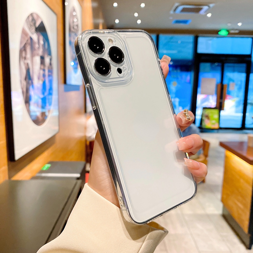 Ốp Điện Thoại TPU Dẻo Trong Suốt Siêu Mỏng Chống Sốc Sang Trọng Cho Iphone 7 8 Plus X XS XR XS MAX 12 11 13 PRO MAX 11 12 13 PRO