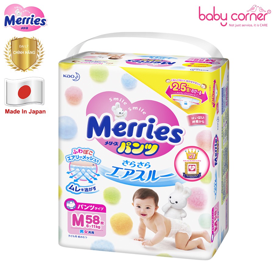 [NHIỀU SIZE] TÃ DÁN/ TÃ QUẦN MERRIES NEWBORN90, S82, M64, M58, L54, L44, XL44, XL38, XXL26