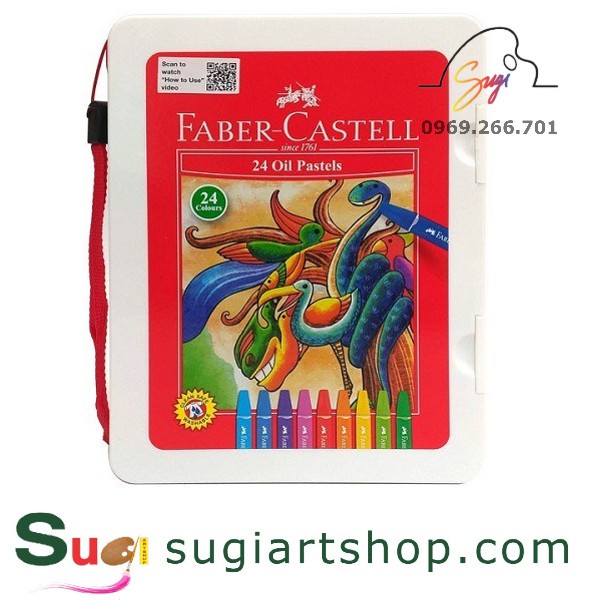 Sáp dầu Faber Castell, Oil pastel Faber Castell bộ 24 màu - HÔP NHỰA