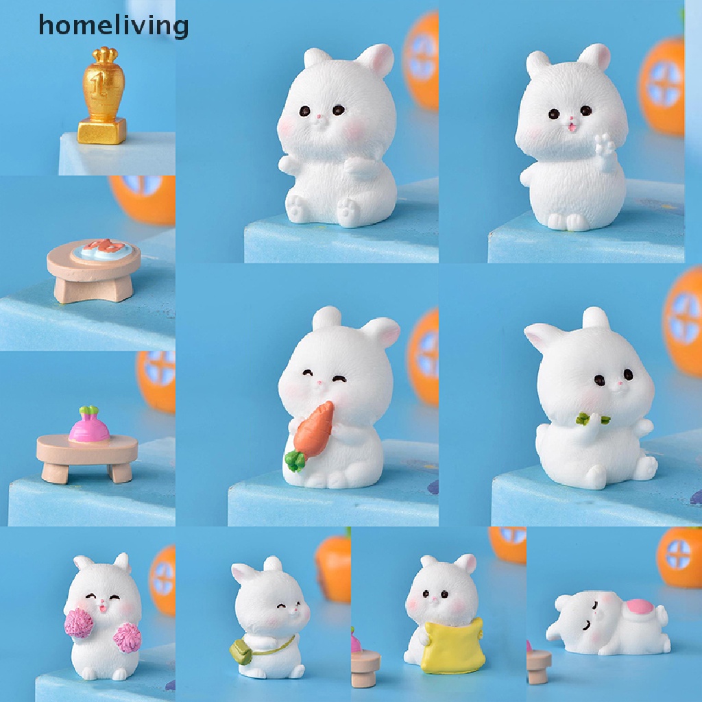 Đồ trang trí Thỏ Con Dễ Thương Dùng Trang Trí Tiểu Cảnh DIY