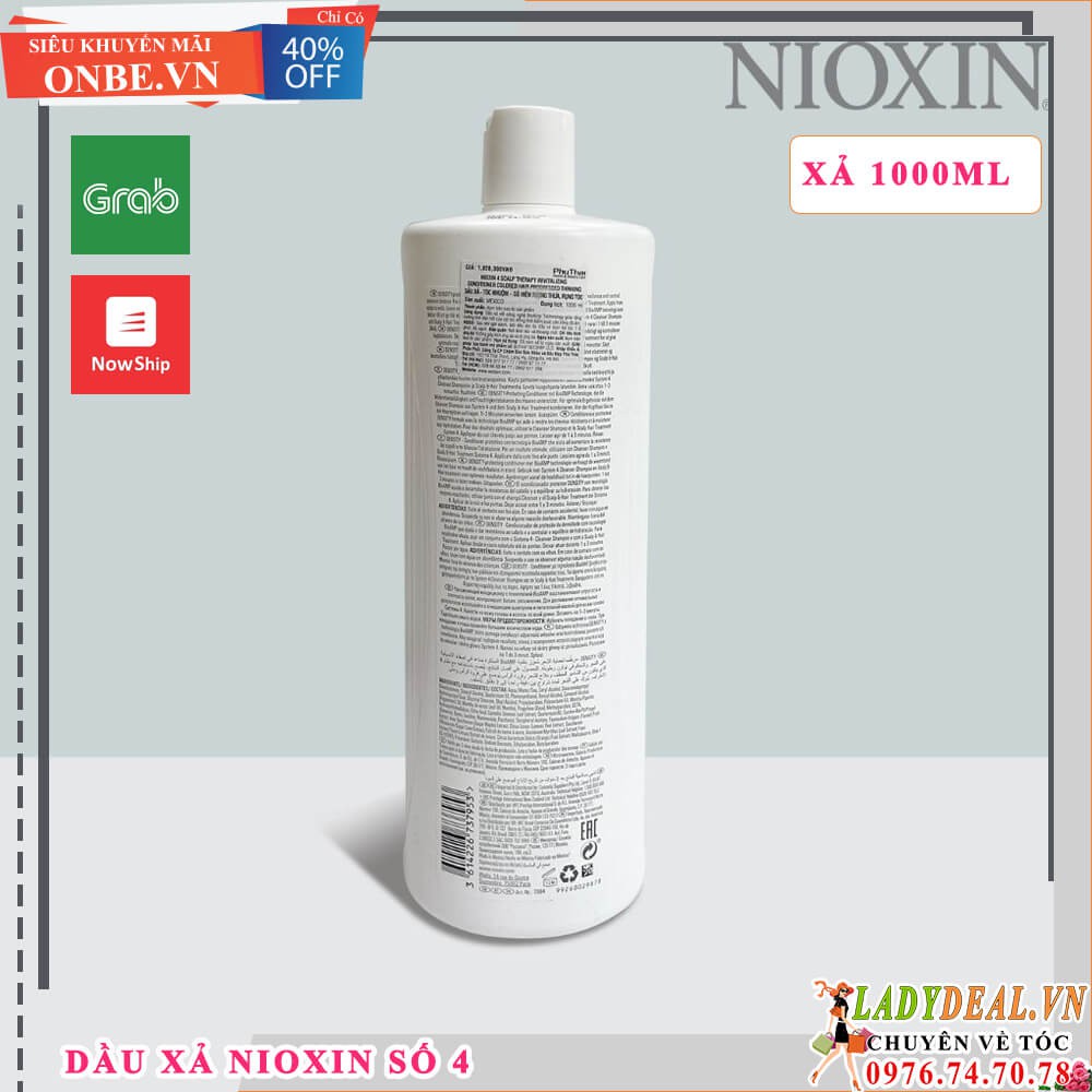 NIOXIN 4 | Dầu Xả Nioxin 4 Dành Cho Tóc Nhuộm, Thưa Mỏng Và Rụng Nhiều Scalp Conditioner Colored Hair