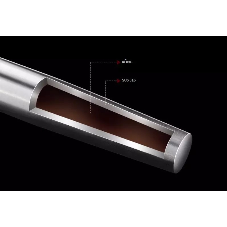 Cây cán bột Inox cao cấp có tay cầm - cây lăn bột- dụng cụ làm bánh bằng inox