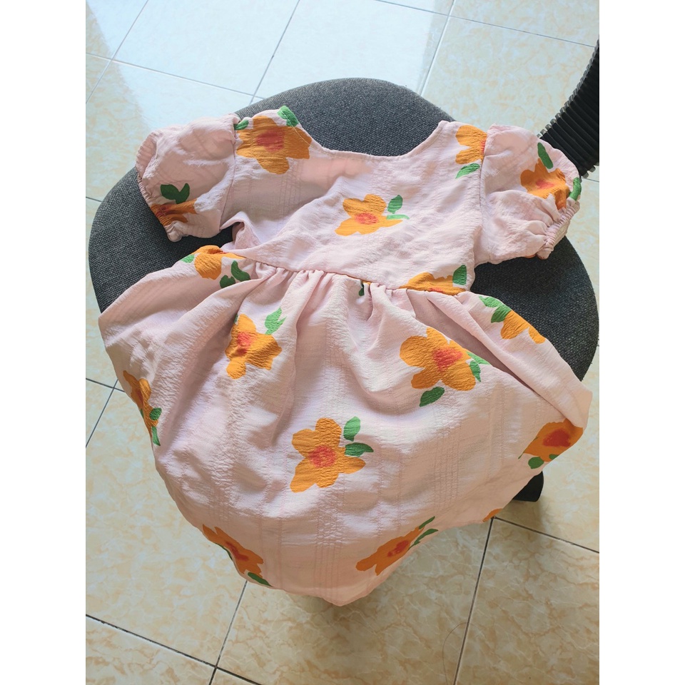 Váy Bé Gái Đầm Bé Gái 1-5 Tuổi Hoạ Tiết Hoa Nhí Dễ Thương Chất Vải Thô Mát Không Gây Kích Ứng Da - beni -04