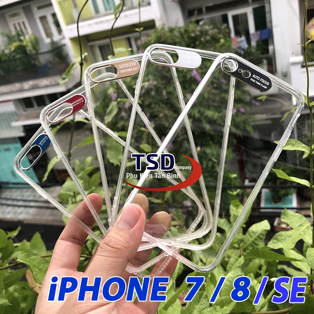 Ốp Lưng iPhone 7 / 8 / SE 2020 Viền Nhôm Bảo Vệ Camera Siêu Đẹp