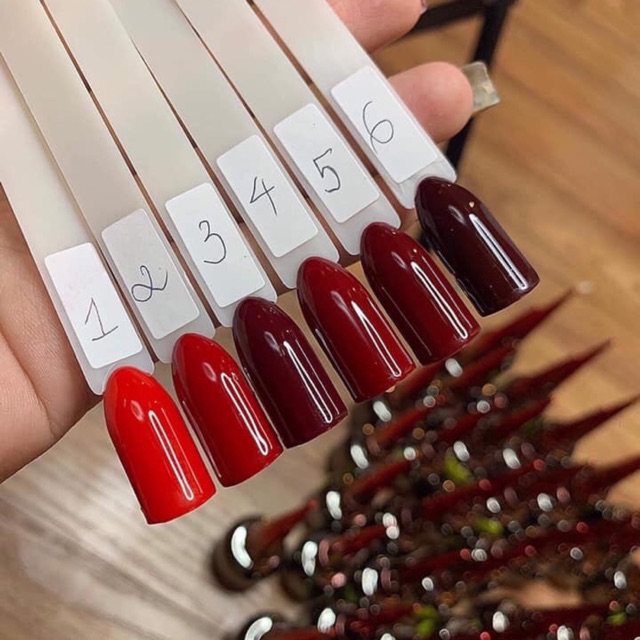 set sơn gel mxbon set đỏ chuẩn đỏ , max phê
