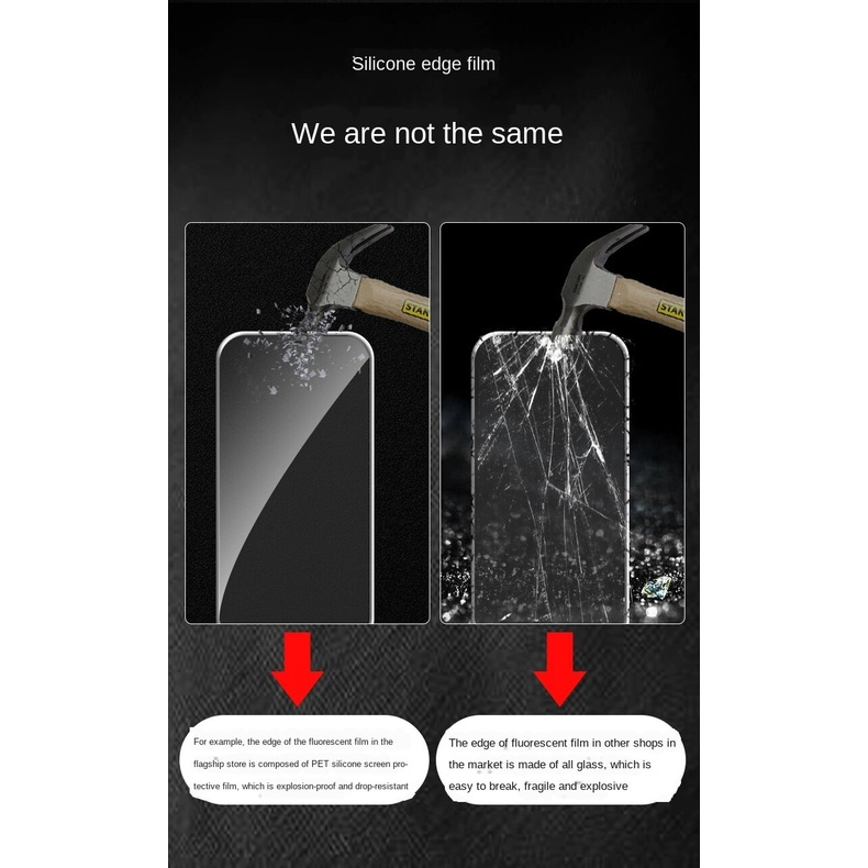 Kính cường lực phát sáng bảo vệ màn hình thích hợp cho iPhone15promax 14plus 12 Pro Max 6 7 8plus X XSmax XR 11 Pro iPhone 13 Pro
