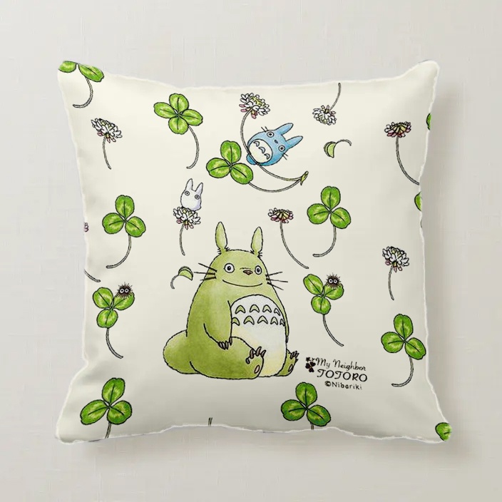 Gối Sofa totoro VGI13 gối in 2 mặt Gối Tựa lưng Sofa Gối vuông Gối Trang Trí vải canvas 45x45cm