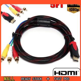 Bộ dây cáp chuyển đổi từ hdmi sang 3 rca Video Audio AV cho HDTV