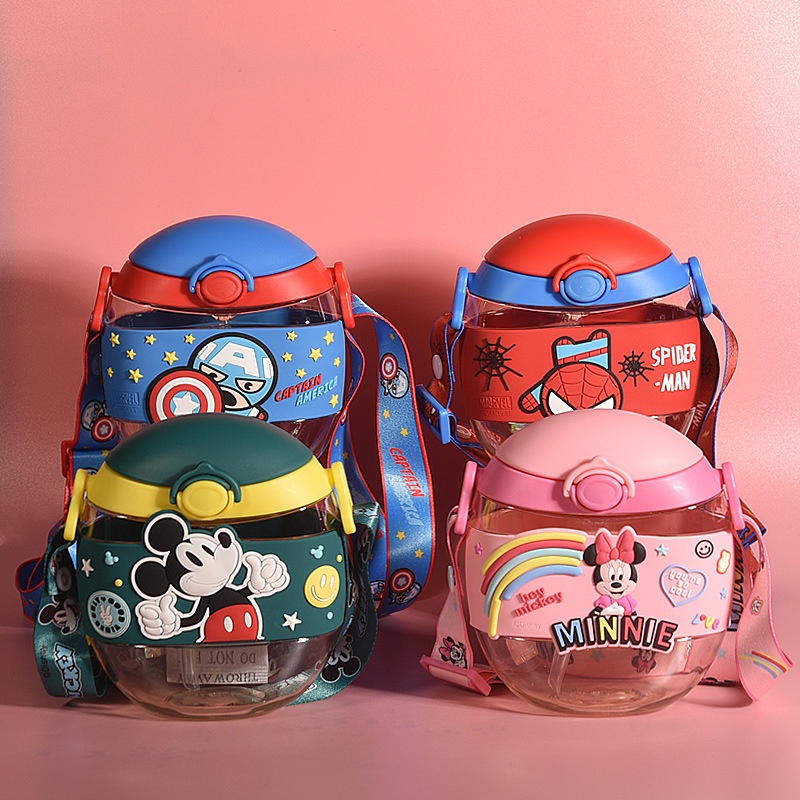 Bình Nước Hình Bánh Donut Có Ống Hút Xinh Xắn Cho Bé