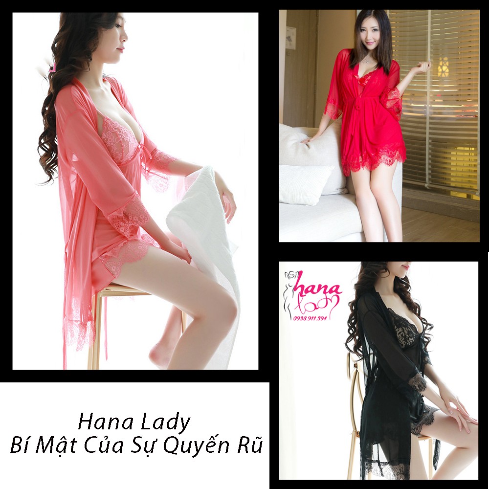 Áo ngủ nữ kèm choàng sexy sang chảnh mềm mại VN017 | BigBuy360 - bigbuy360.vn