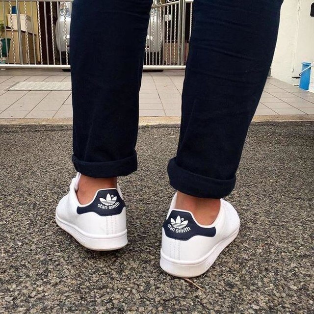 [Hàng đẹp] Giày Thể Thao Sneaker Stan Smith trắng gót đen - Freeship từ 150k