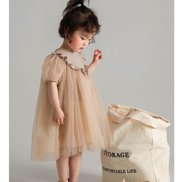 Đầm Công Chúa Dáng Rộng Bằng Vải Tuyn Thoáng Khí Thời Trang Mùa Hè Hàn Quốc Thiết Kế Kiểu Công Chúa Thời Trang Mùa Hè Dành Cho Bé Gái 2022