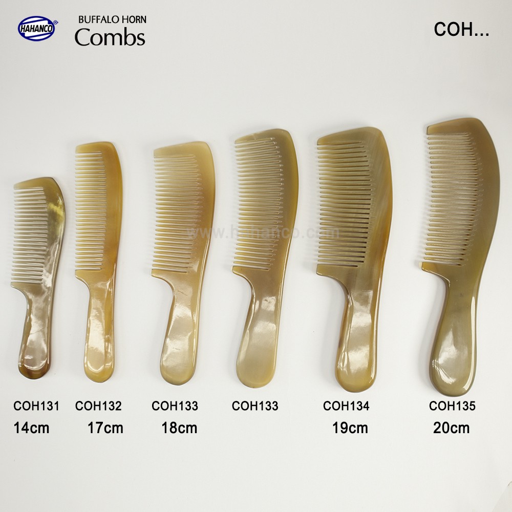 Lược sừng xuất Nhật - COH132  Mẫu tiêu chuẩn - Horn Comb of HAHANCO - Chăm sóc tóc