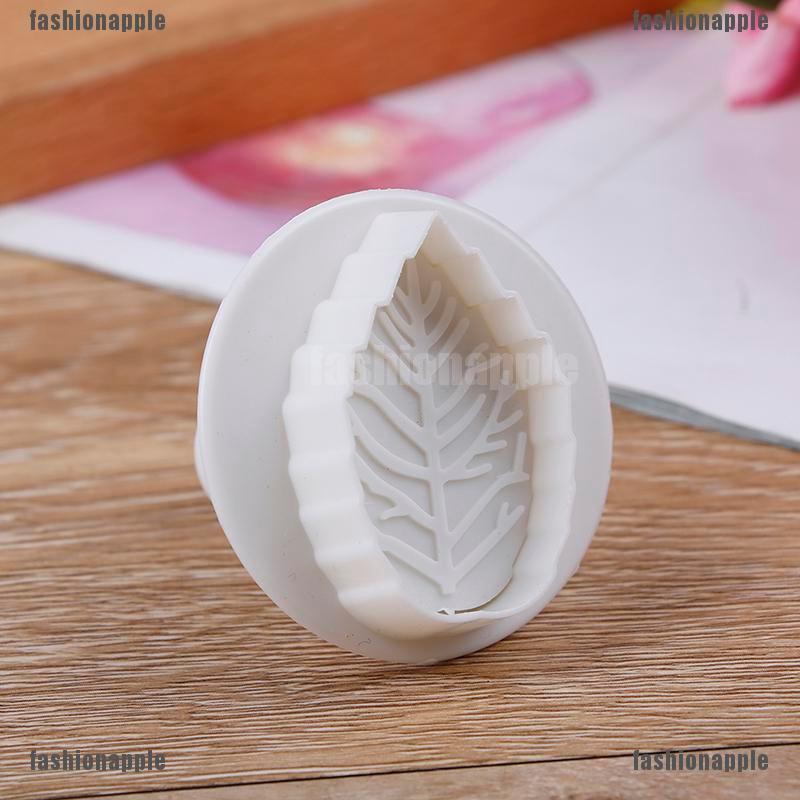 Set 3 Khuôn Cắt Kẹo Mềm Trang Trí Bánh Tạo Hình Chiếc Lá
