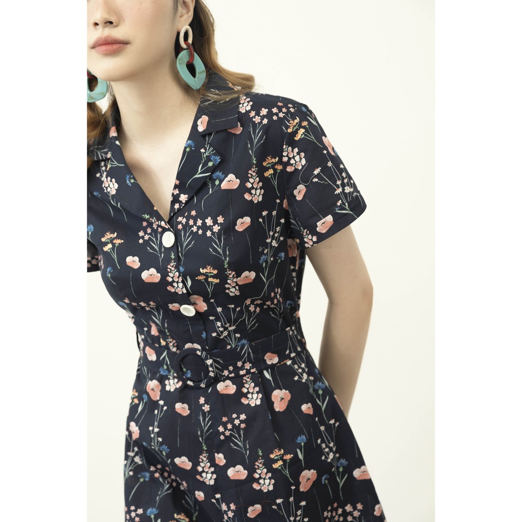 Jumpsuit tay cộc đũi hoa navi 1JS1010  ADORE DRESS | BigBuy360 - bigbuy360.vn