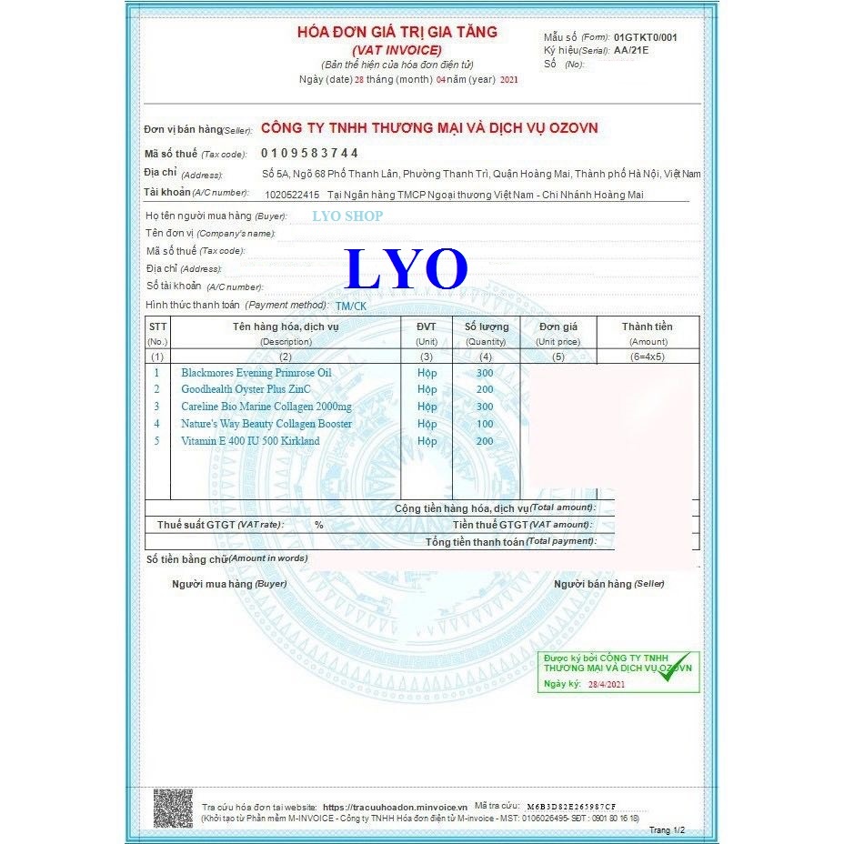 Viên uống tinh dầu hoa anh thảo BLACKMORES EVENING PRIMROSE OIL của ÚC, 190 viên.