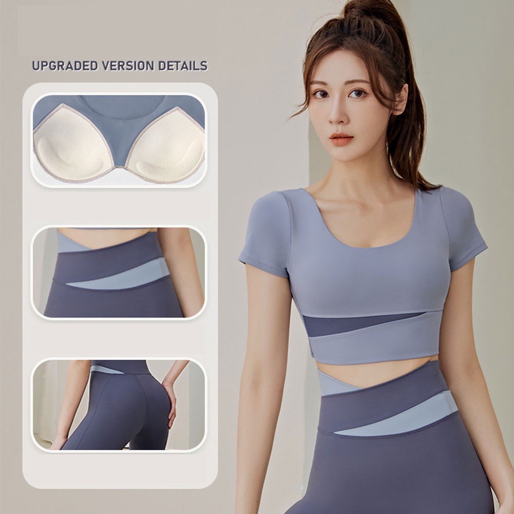 Set Đồ Tập Gym, Yoga,có đệm áo Vải Thun Co Giãn 4 Chiều Thoáng Mát Mẫu Hot 2022 - Hàng Quảng Châu Cao Cấp (BT25)