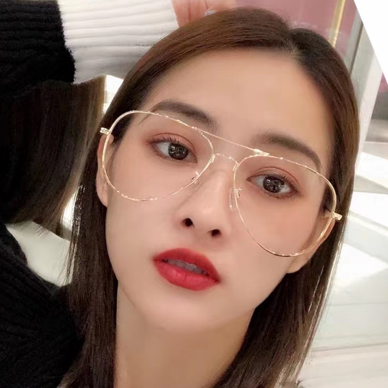 JIUERBA Kính Chống Bức Xạ Gọng Kim Loại Thời Trang Cổ Điển Chất Lượng Cao Dành Cho Nam Nữ