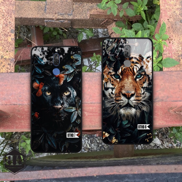 Ốp lưng kính cường lực Huawei Nova 2i hình mặt thú