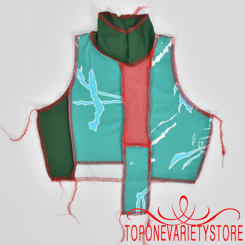 TOPQ-Women´s Cropped Sleeveless Top Patchwork Ripped Party High Stand Neck Knitting Ruffle Clothes | BigBuy360 - bigbuy360.vn