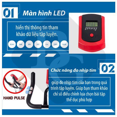 Xe đạp thể dục tại nhà SPINBIKE GH 600, hàng nhập khẩu chính hãng đảm bảo chất lượng