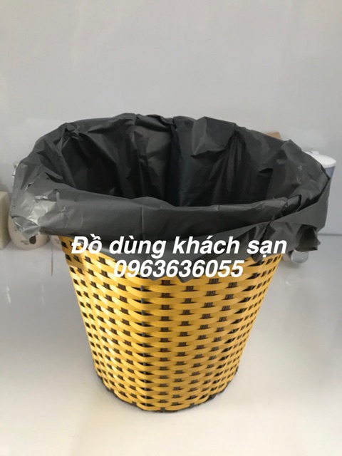 Sọt nhựa giả mây tròn dùng đựng đồ trong khách sạn, nhà nghỉ, hộ gia đình, văn phòng,...
