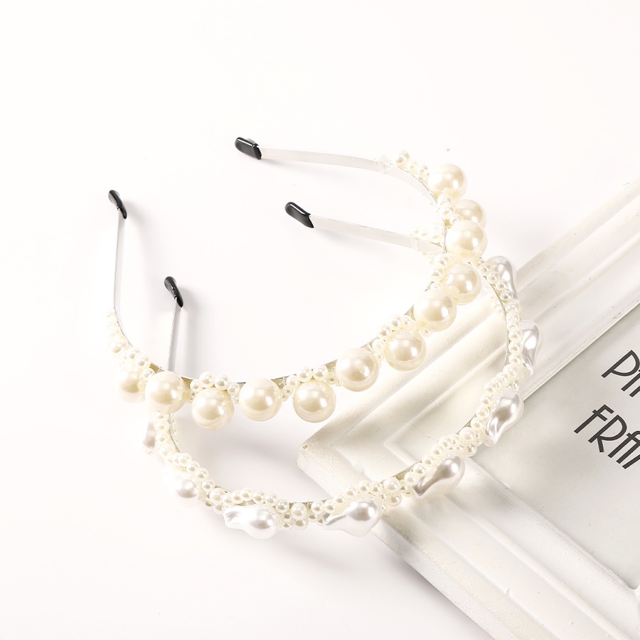 Băng Đô Hợp Kim Đính Ngọc Trai Toàn Diện Phong Cách Hàn Quốc Cho Nữ