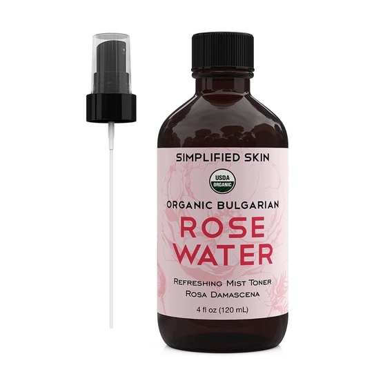 Nước hoa hồng Rose water organic Bulgary 100% nguyên chất Simplified Skin 120ml USA