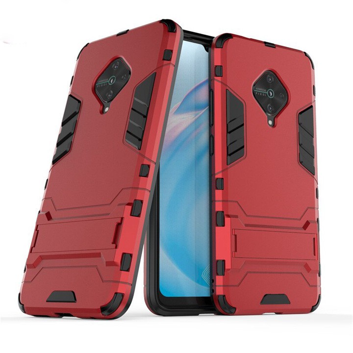 Ốp lưng Vivo S1 Pro, Vivo Y9s chống sốc Iron man có chân dựng máy