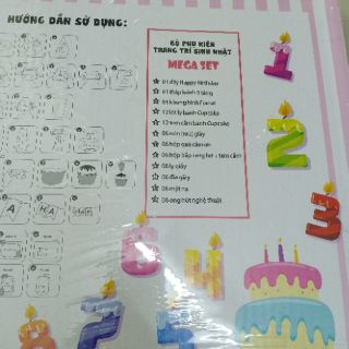 Set mega giấy trang trí sinh nhật chủ đề ĐOREMON