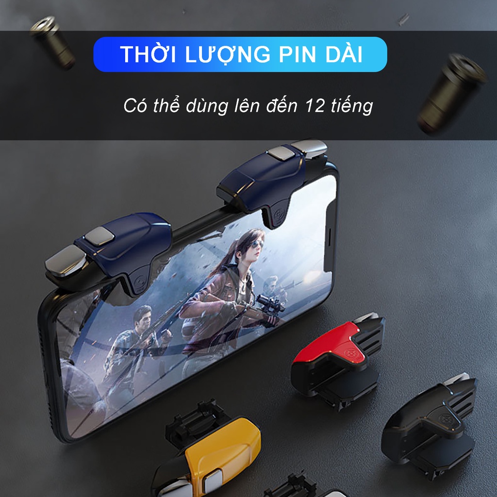 Tay cầm chơi game điện thoại SIDOTECH AK02 hỗ trợ auto tap 30tap/s ghìm tâm đỉnh cao chơi game PUBG / FreeFire / FPS