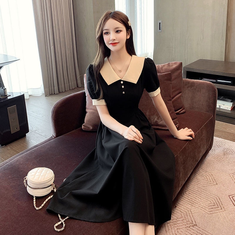 Váy babydoll Đầm Dáng Dài Cổ Búp Bê Thời Trang Mùa Hè 2022 Cho Nữ