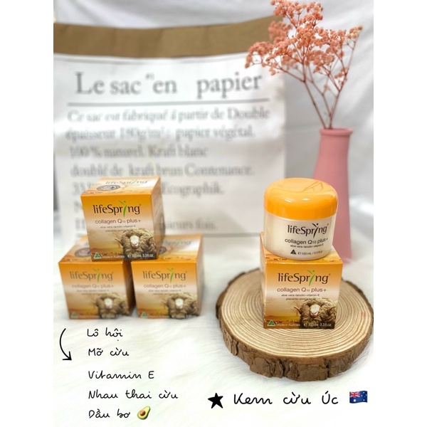 Kem cừu LifeSpring Collagen Q10 plus | dưỡng ẩm | Úc |