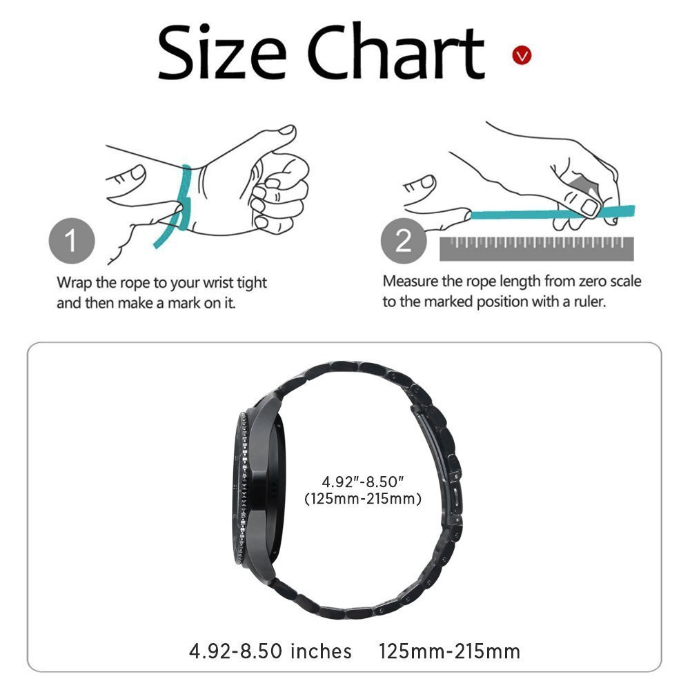 Dây Đeo Inox 18mm 22mm 20mm 24mm Cho Đồng Hồ Thông Minh Samsung Galaxy Watch 42 46mm Galaxy Watch 3 45mm 41mm