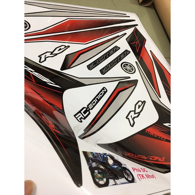 Tem rời Exciter 150 Rc xanh lục bảo , Có mẫu màu đỏ -1