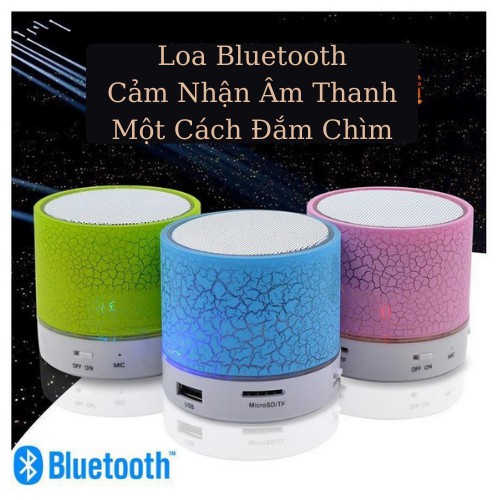 [Mã ELHACE giảm 4% đơn 300K] Loa Bluetooth Không Dây Mini Nhỏ Gọn Cầm Tay A9 Đèn LED Đổi Màu