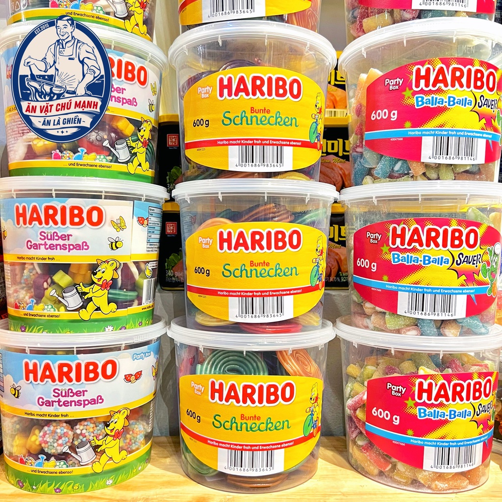 Kẹo dẻo Haribo Suber Gartenspab Hộp 600G