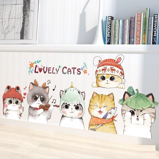 Decal dán tường lovely cats