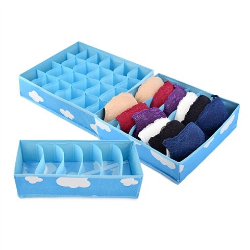 Combo 3 Hộp Đựng Đồ Lót Giúp Không Gian Thêm Gọn - giao màu ngẫu nhiên