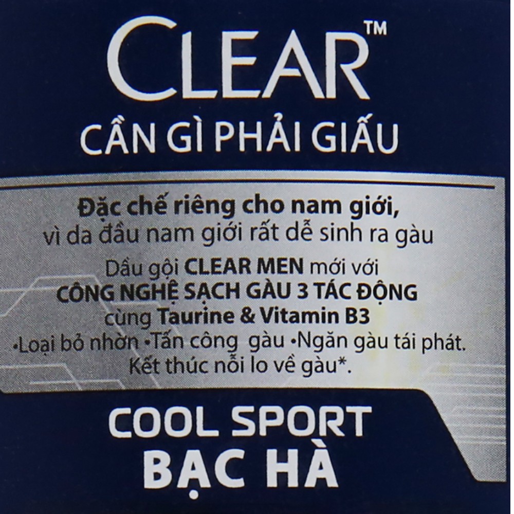 Dầu gội đầu CLEAR Mát Lạnh Bạc Hà Sạch Gàu 630g sạch gàu hết ngứa sạch mùi hôi mát lạnh suốt ngày dài