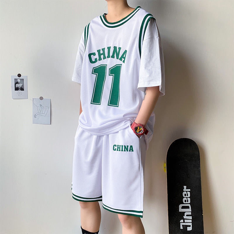 Áo bóng dá T-shirt Quần áo thể thao Bộ Đồ Thể Thao Bóng Rổ Ngắn Tay Thời Trang Mùa Hè Hàn Quốc Dành Cho Nam